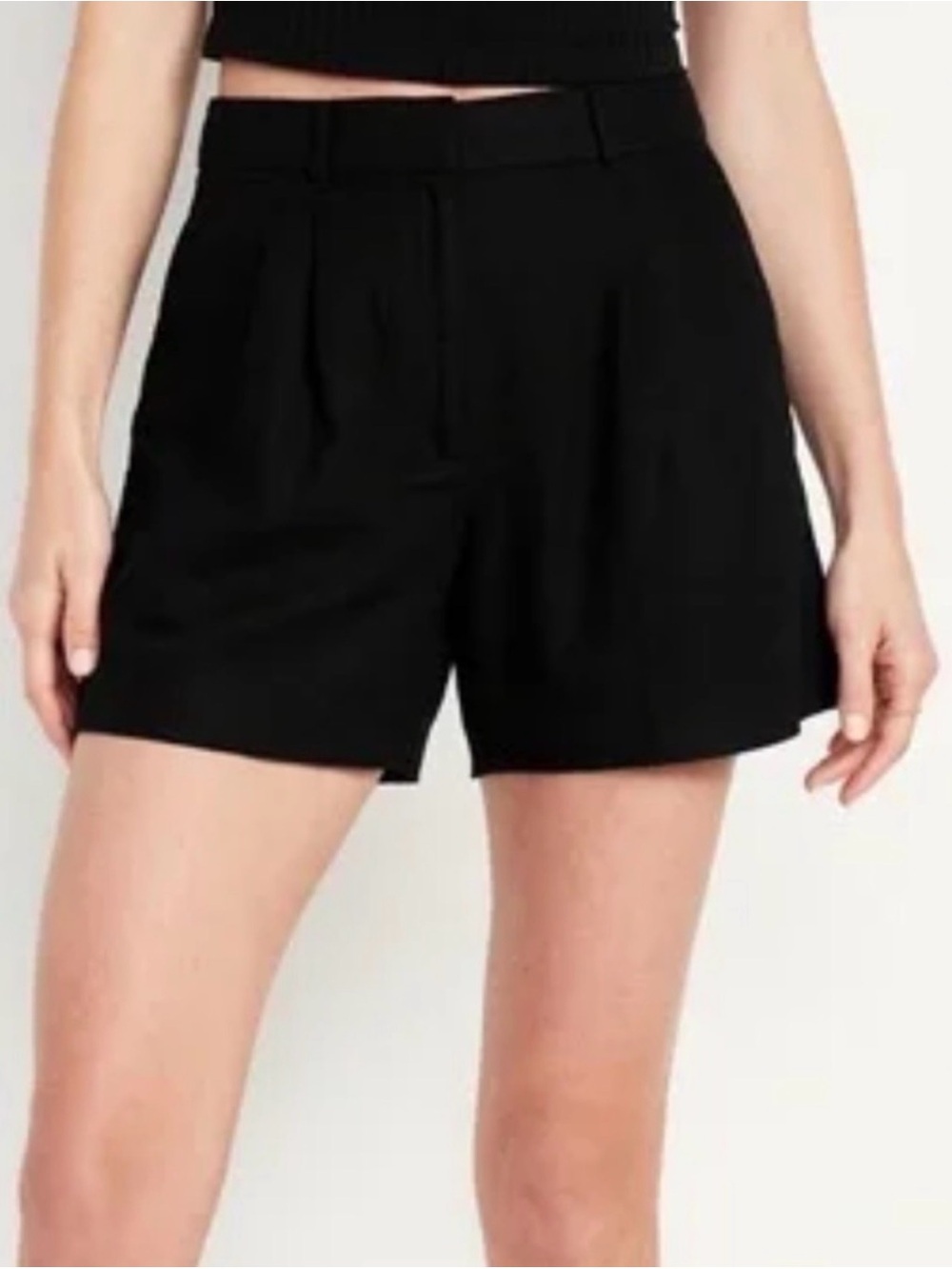 NWT - Old Navy - Extra High-Waisted Taylor Trouser Shorts - 5-inch inseam Black